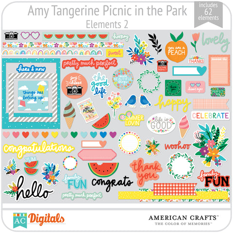Amy Tangerine Picnic in the Park Element Pack 2