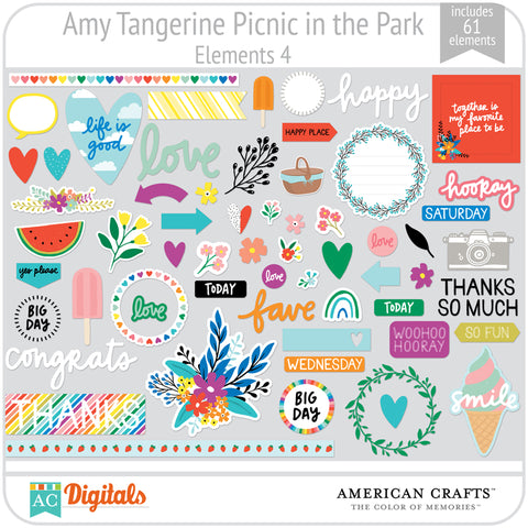 Amy Tangerine Picnic in the Park Element Pack 4