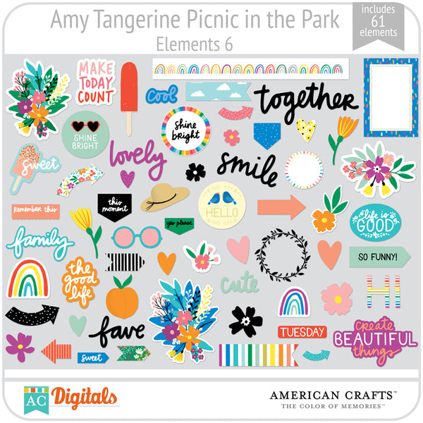 Amy Tangerine Picnic in the Park Element Pack 6