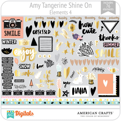 Amy Tangerine Shine On Element Pack 4
