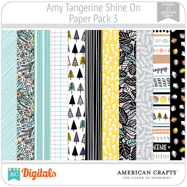 Amy Tangerine Shine On Paper Pack 3