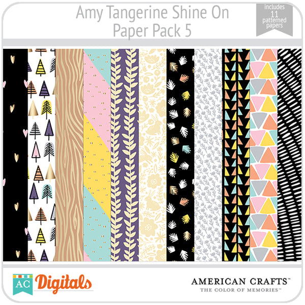 Amy Tangerine Shine On Paper Pack 5