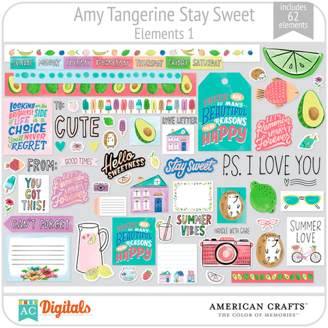 Amy Tangerine Stay Sweet Element Pack #1