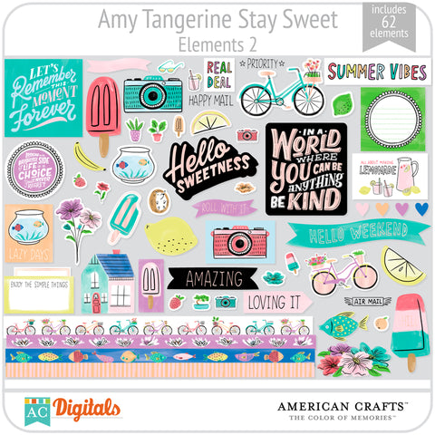 Amy Tangerine Stay Sweet Element Pack #2