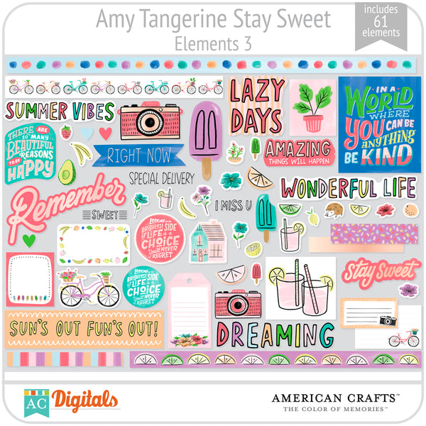 Amy Tangerine Stay Sweet Element Pack #3