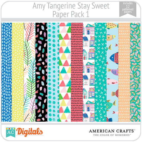 Amy Tangerine Stay Sweet Paper Pack #1