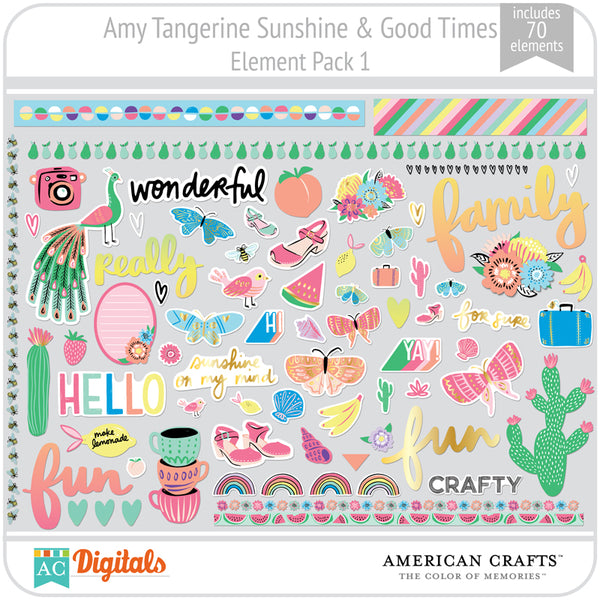 Amy Tangerine Sunshine & Good Times Element Pack 1