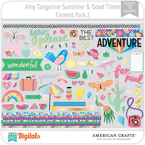 Amy Tangerine Sunshine & Good Times Element Pack 2