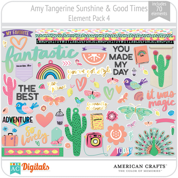 Amy Tangerine Sunshine & Good Times Element Pack 4