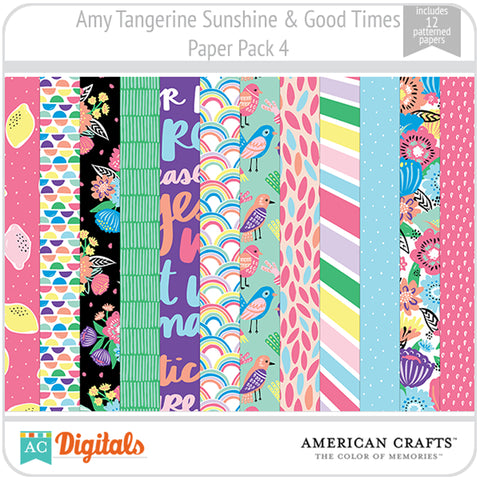 Amy Tangerine Sunshine & Good Times Paper Pack 4