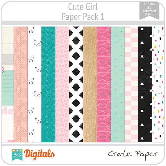 Cute Girl Paper Pack 1