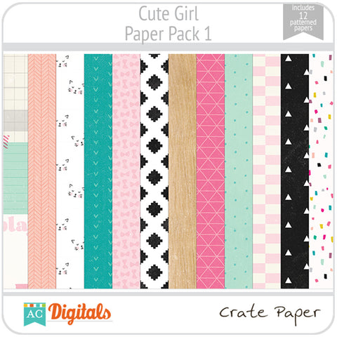 Cute Girl Paper Pack 1
