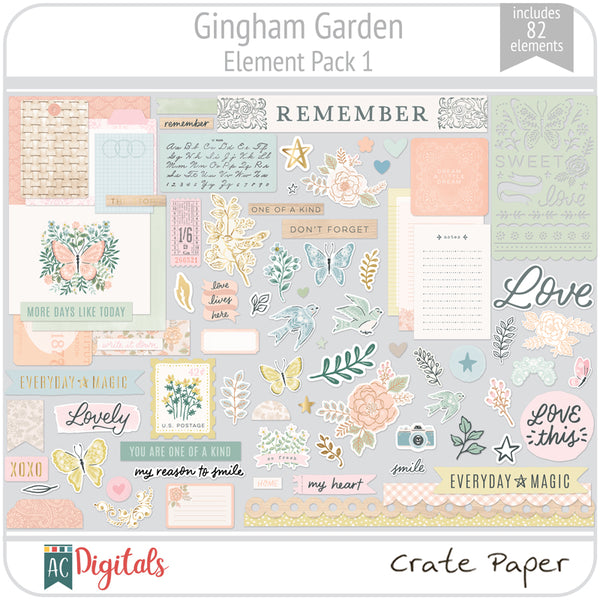 Gingham Garden Element Pack 1