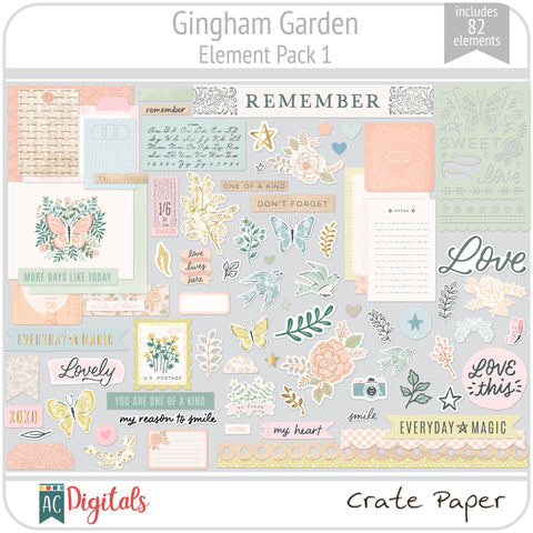 Gingham Garden Element Pack 1