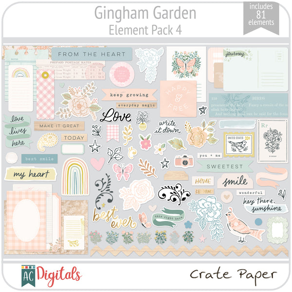 Gingham Garden Element Pack 4