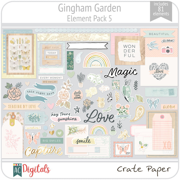 Gingham Garden Element Pack 5