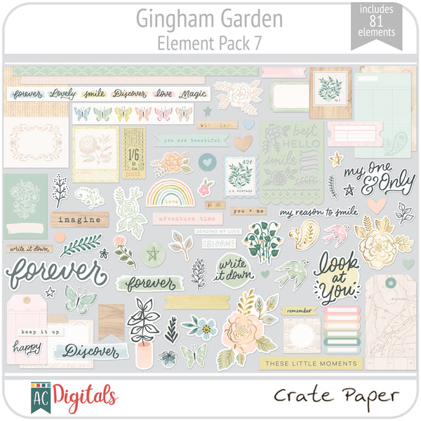 Gingham Garden Element Pack 7