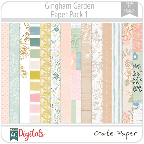 Gingham Garden Paper Pack 1