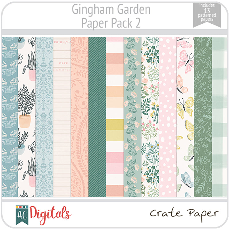 Gingham Garden Paper Pack 2