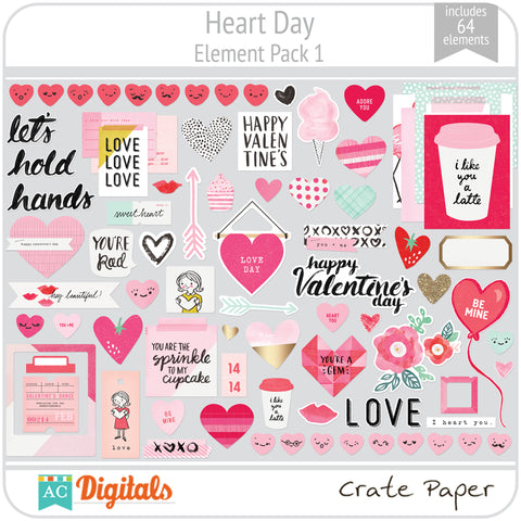 Heart Day Element Pack 1