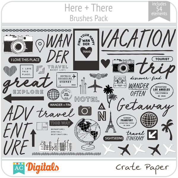 Here + There Brushes Pack