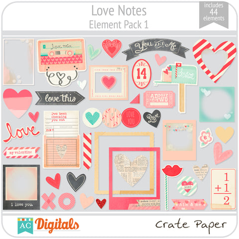 Love Notes Element Pack 1