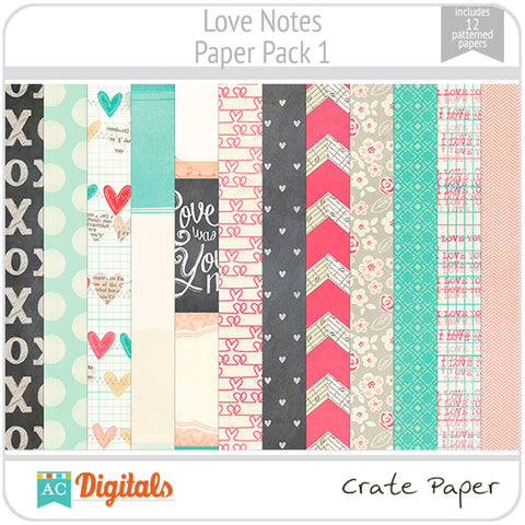 Love Notes Paper Pack 1