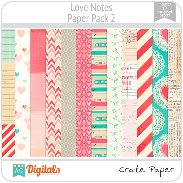 Love Notes Paper Pack 2