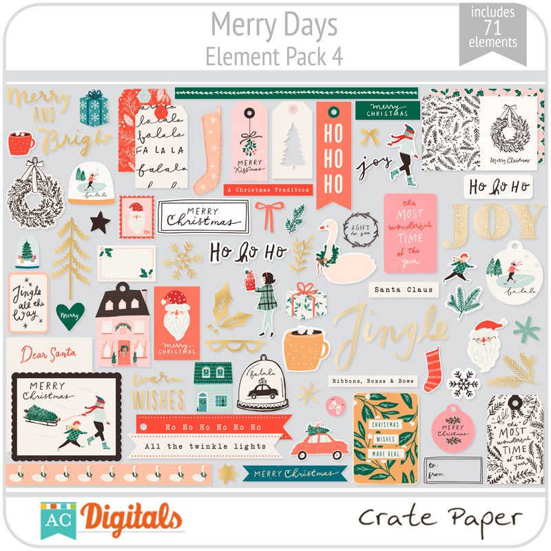 Merry Days Paper Collection // @cratepaper #cpmerrydays  Crate paper,  Christmas wrapping paper, Holiday gift wrap