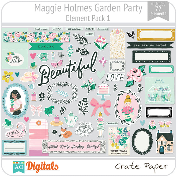 Maggie Holmes Garden Party Element Pack 1