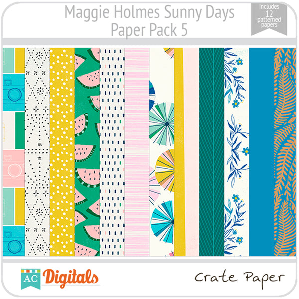 Maggie Holmes Sunny Days Paper Pack 5