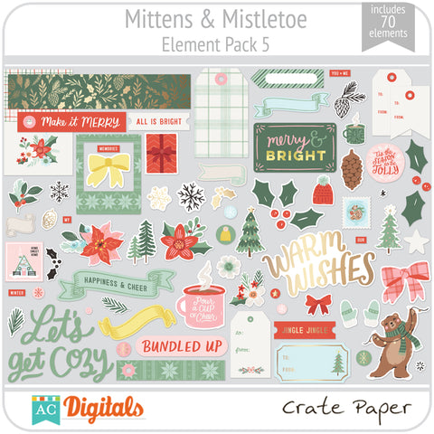 Mittens & Mistletoe Element Pack 5