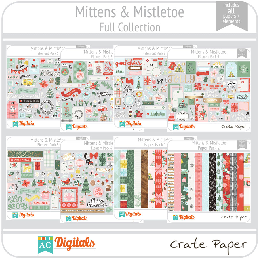 Mittens & Mistletoe Puffy Stickers 58/Pkg – American Crafts