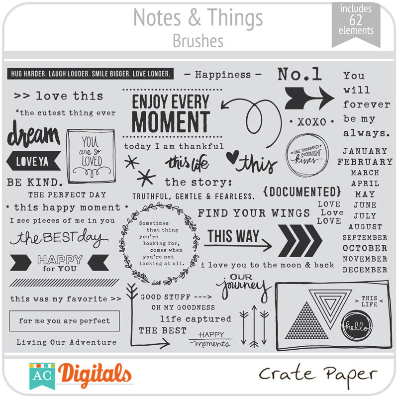 Notes & Things Brushes