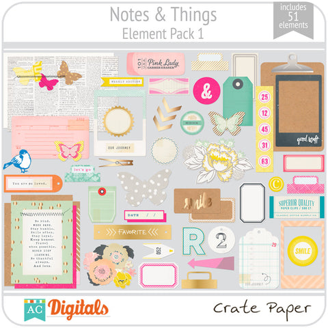 Notes & Things Element Pack 1