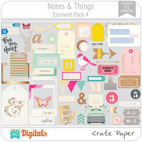 Notes & Things Element Pack 4