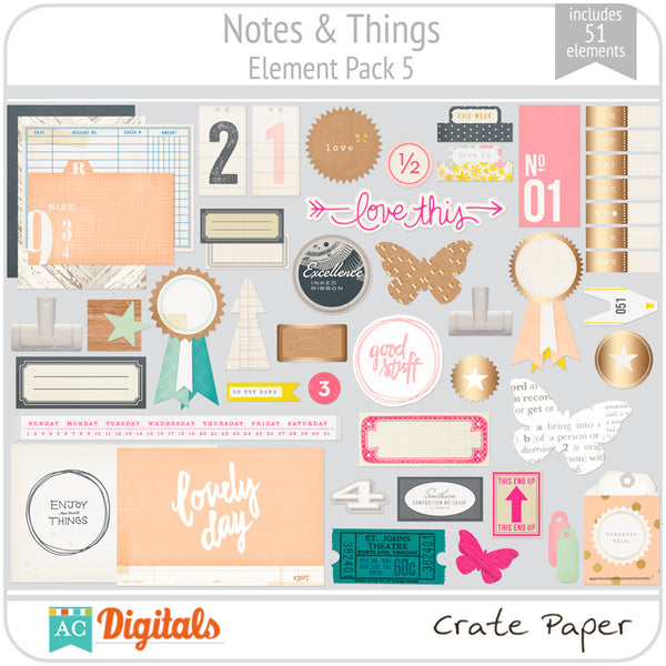Notes & Things Element Pack 5