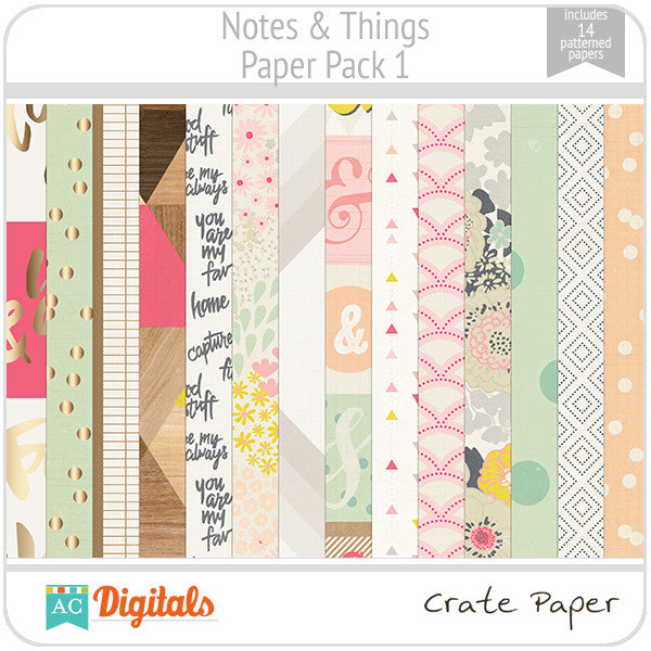 Notes & Things Paper Pack 1