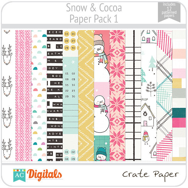 Snow & Cocoa Paper Pack 1