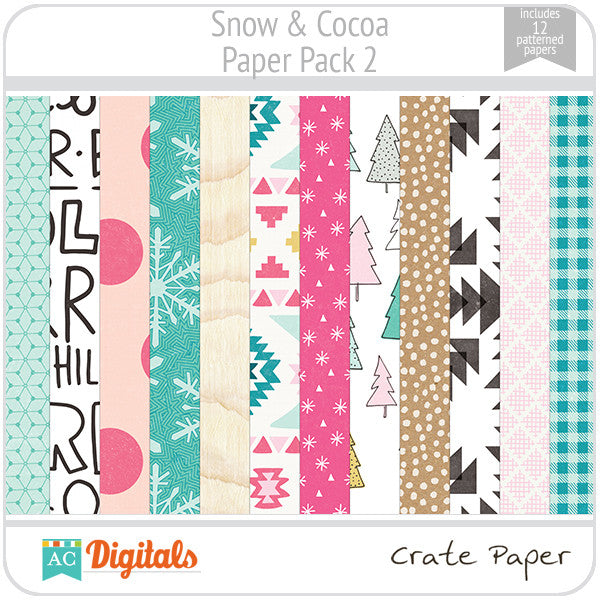 Snow & Cocoa Paper Pack 2