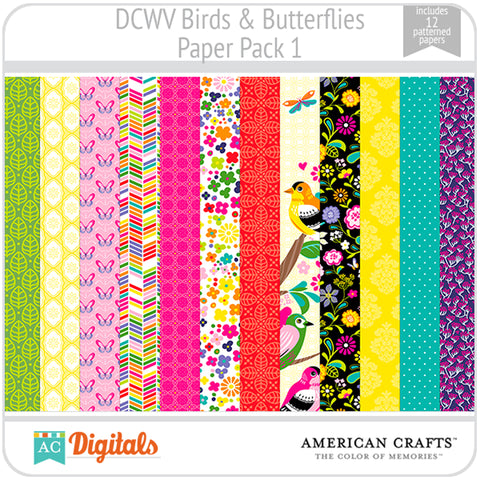 Birds & Butterflies Paper Pack 1