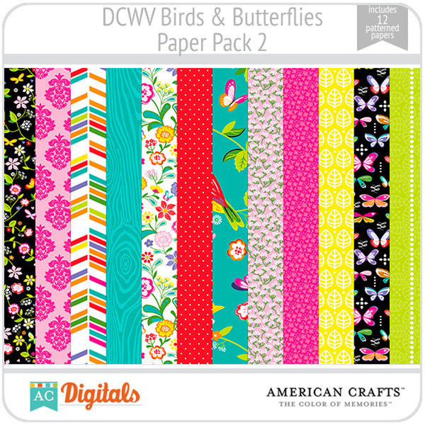 Birds & Butterflies Paper Pack 2