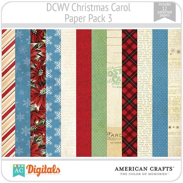 Christmas Carol Paper Pack 3