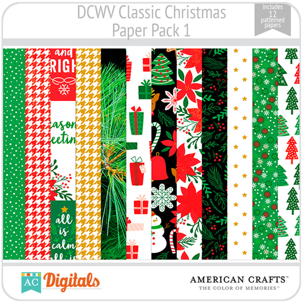 Classic Christmas Paper Pack 1
