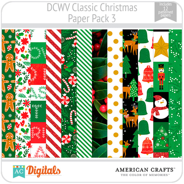 Classic Christmas Paper Pack 3