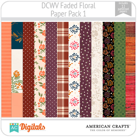 Faded Floral Paper Pack 1