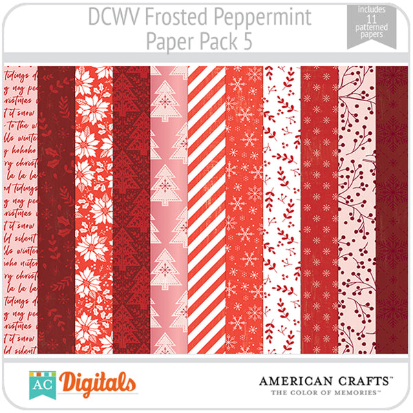 Frosted Peppermint Paper Pack 5