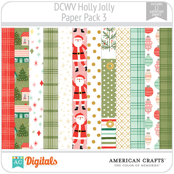 Holly Jolly Paper Pack 3