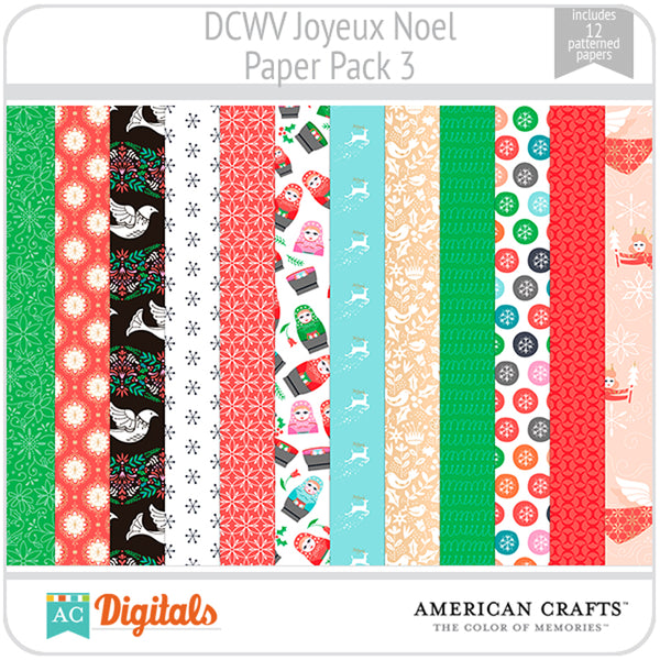 Joyeux Noel Paper Pack 3