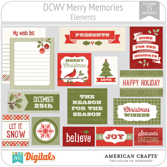 Merry Memories Element Pack